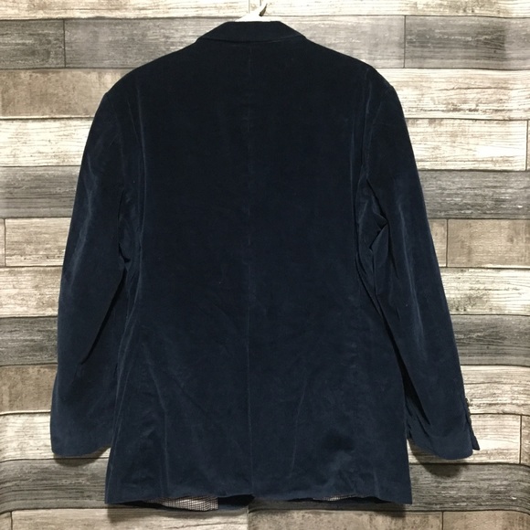 Saddlebred Corduroy Blazer Jacket Men’s 42 Navy Blue 2 Button 100% Cotton - Picture 11 of 11